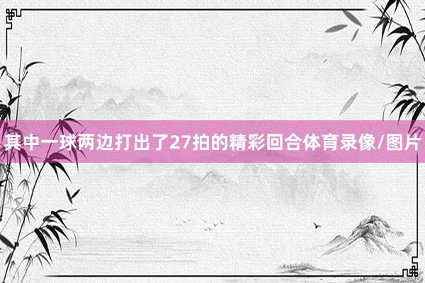 其中一球两边打出了27拍的精彩回合体育录像/图片