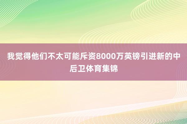 我觉得他们不太可能斥资8000万英镑引进新的中后卫体育集锦