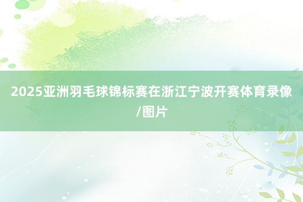 2025亚洲羽毛球锦标赛在浙江宁波开赛体育录像/图片