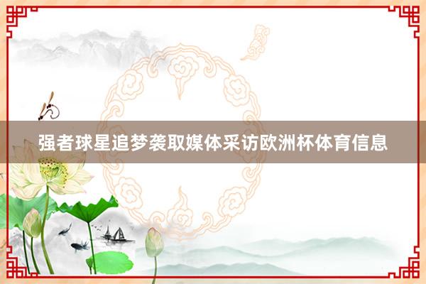 强者球星追梦袭取媒体采访欧洲杯体育信息
