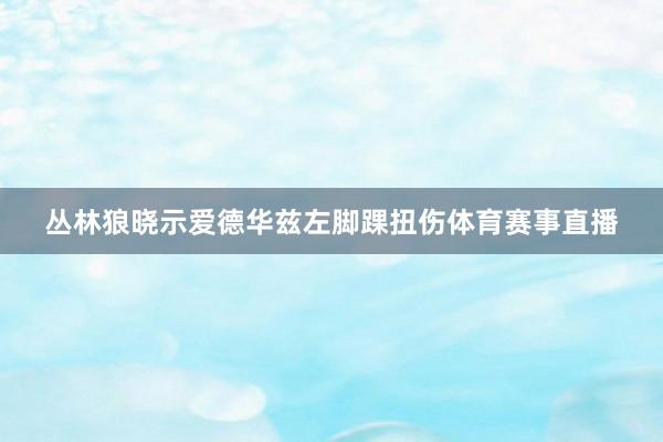 丛林狼晓示爱德华兹左脚踝扭伤体育赛事直播