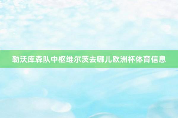 勒沃库森队中枢维尔茨去哪儿欧洲杯体育信息