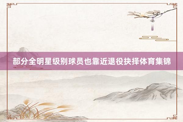 部分全明星级别球员也靠近退役抉择体育集锦