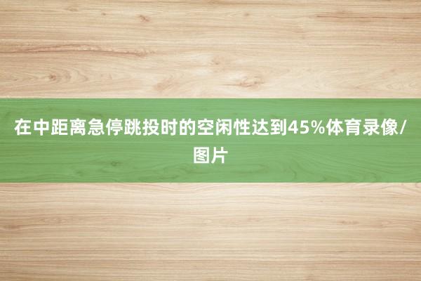 在中距离急停跳投时的空闲性达到45%体育录像/图片