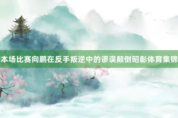 本场比赛向鹏在反手叛逆中的谬误颠倒昭彰体育集锦