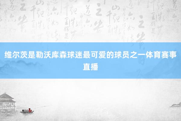 维尔茨是勒沃库森球迷最可爱的球员之一体育赛事直播