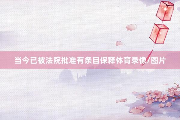 当今已被法院批准有条目保释体育录像/图片