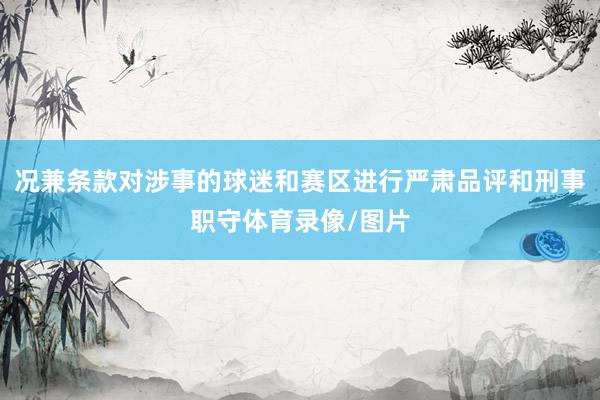况兼条款对涉事的球迷和赛区进行严肃品评和刑事职守体育录像/图片