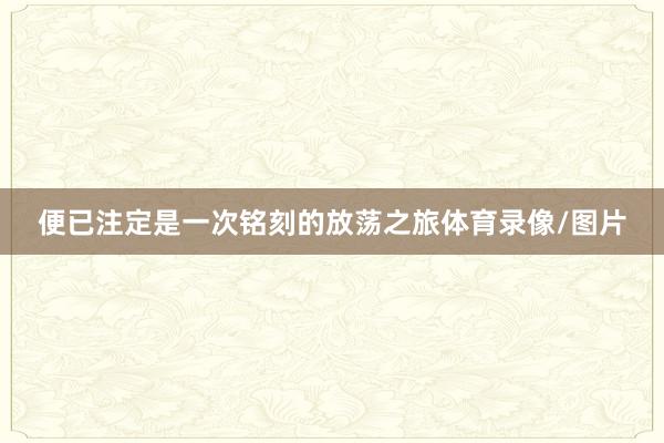便已注定是一次铭刻的放荡之旅体育录像/图片
