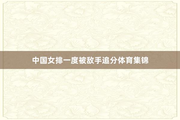 中国女排一度被敌手追分体育集锦