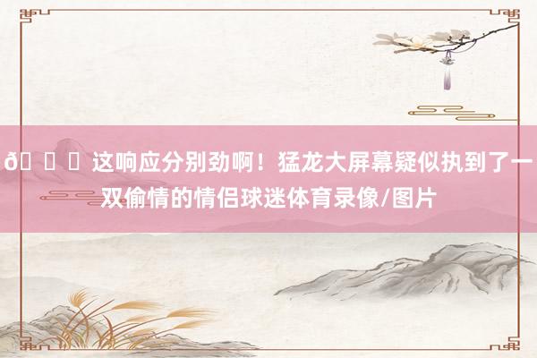 👀这响应分别劲啊！猛龙大屏幕疑似执到了一双偷情的情侣球迷体育录像/图片