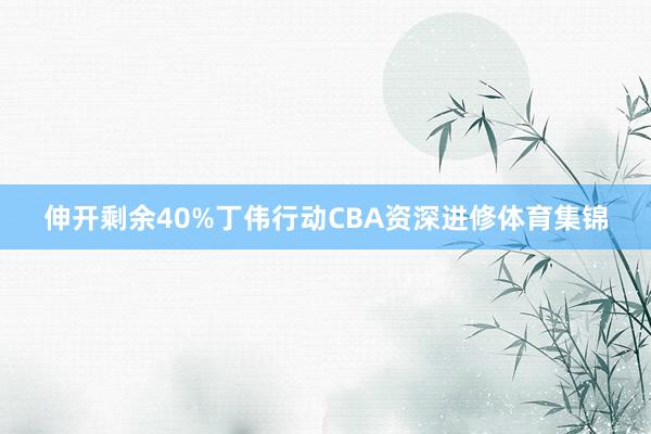 伸开剩余40%丁伟行动CBA资深进修体育集锦