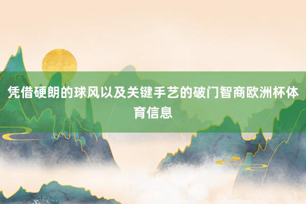 凭借硬朗的球风以及关键手艺的破门智商欧洲杯体育信息