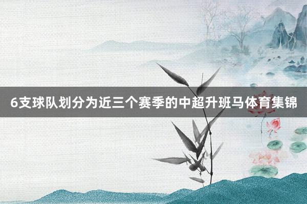 6支球队划分为近三个赛季的中超升班马体育集锦