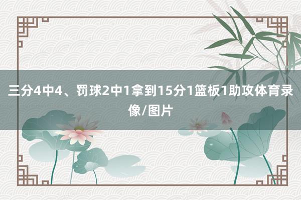 三分4中4、罚球2中1拿到15分1篮板1助攻体育录像/图片