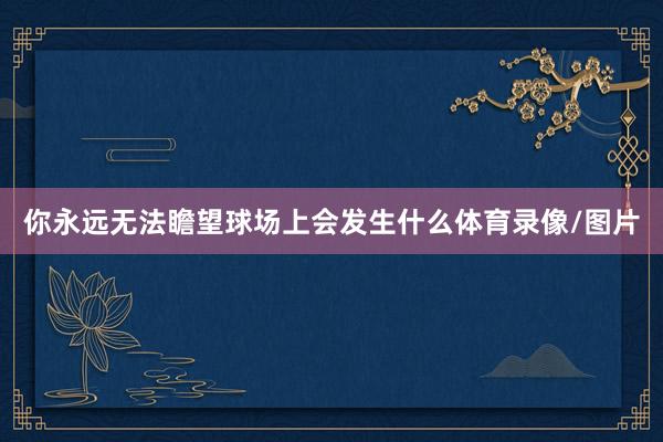 你永远无法瞻望球场上会发生什么体育录像/图片